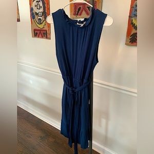 Women’s Tie Waist Solid Casual Mini Dress very pretty blue 😍